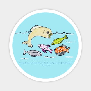 Fish child Illustration Magnet